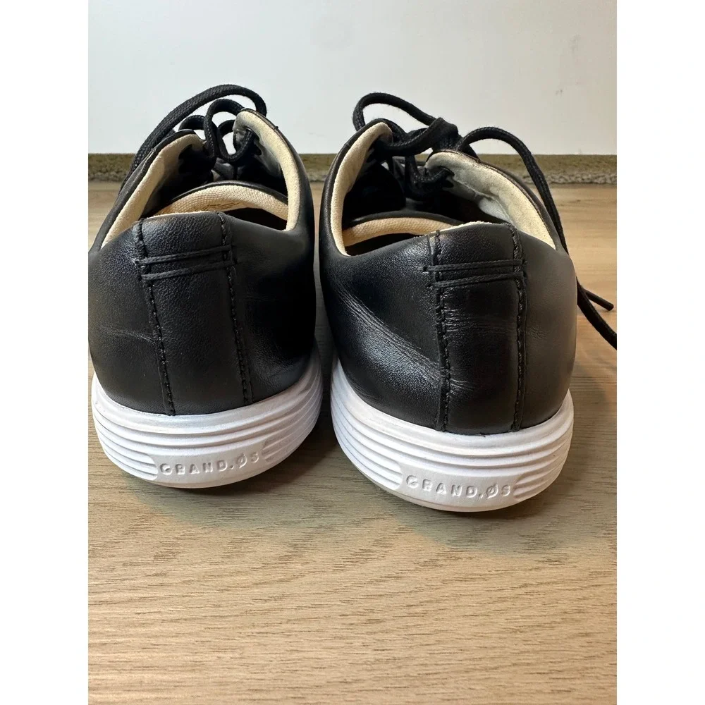 Cole Haan Grand Crosscourt Black Leather Sneakers Womens 9B W11175 Low Top Shoes